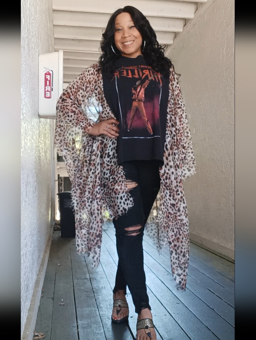 SOLD!!!! Upcycled Michael Jackson "Thriller" Graphic Tshirt Poncho